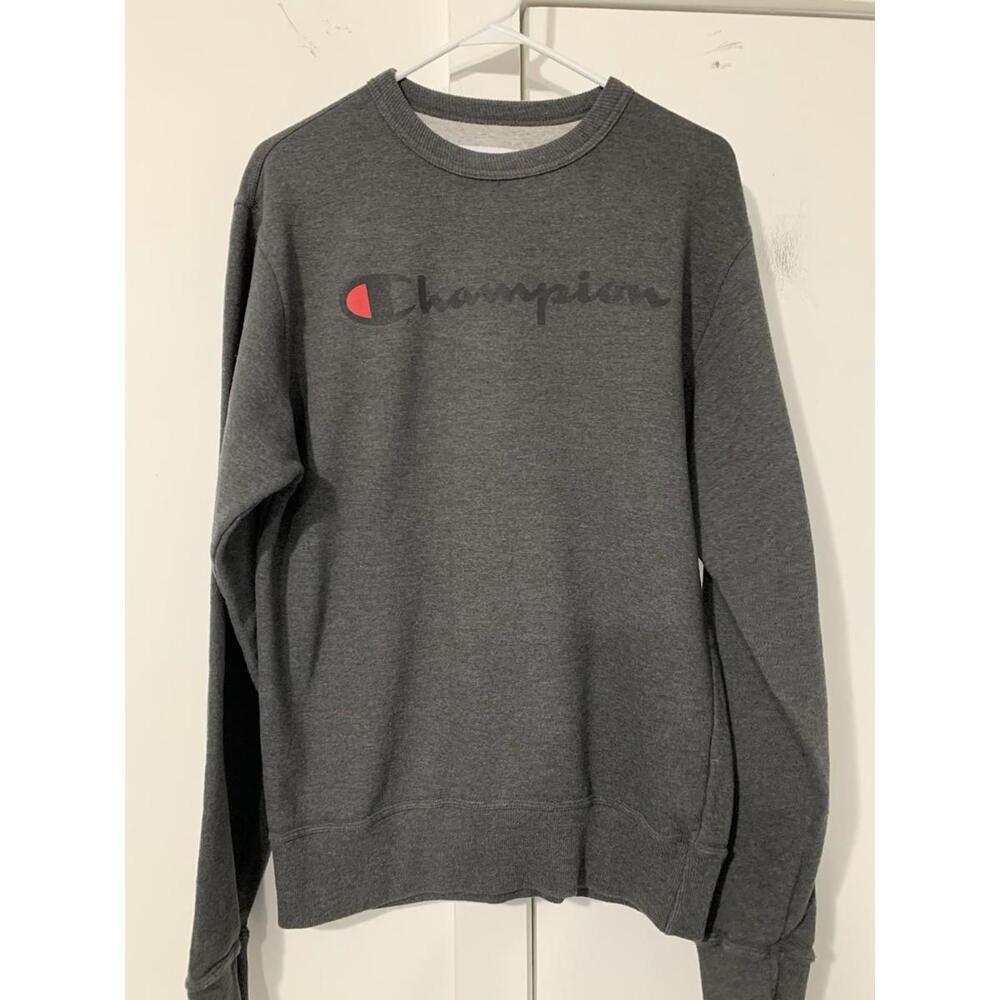 Champion Mens Sweatshirt S Gray Turtleneck Center Embroidery Reverse Weave Sport